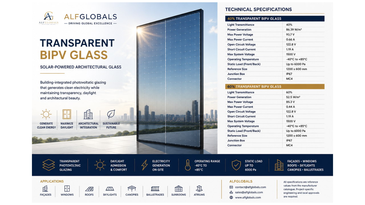 ALFGLOBALS BIPV Architectural Applications